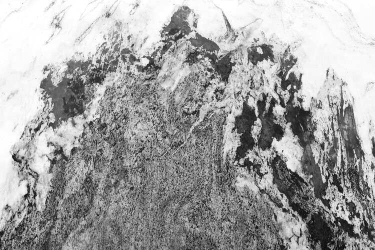 Poster Black and White Marble Mountain
