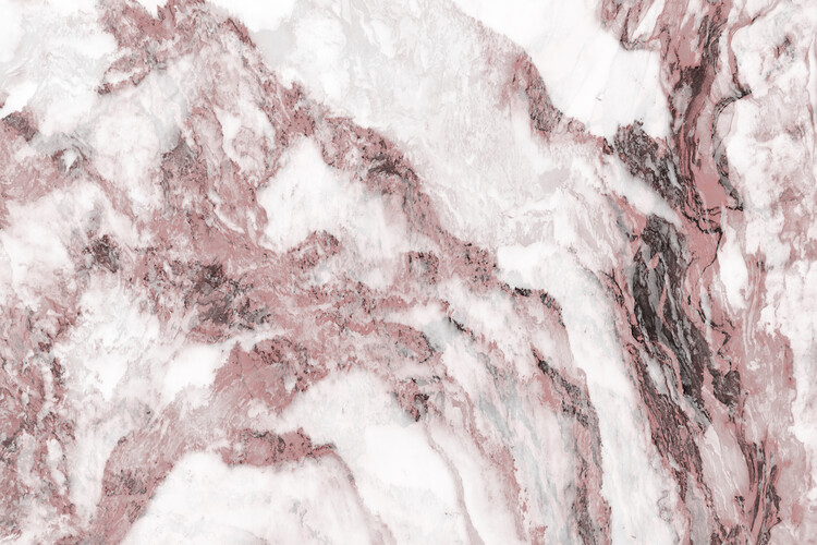 Poster Pink and White Marble Texture