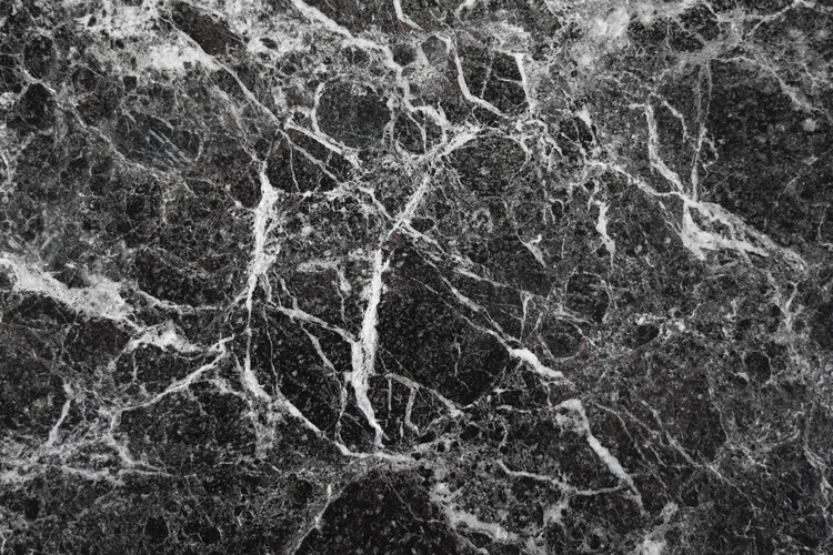 Poster Black Marble Texture