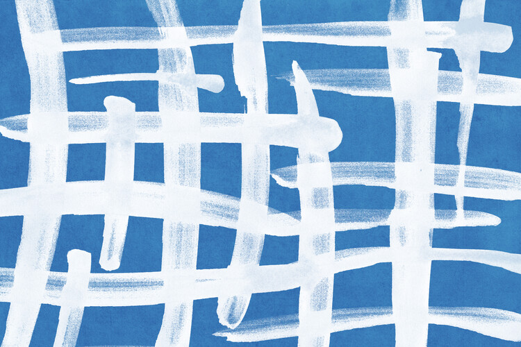 Poster Abstract Lines Blue and White 02