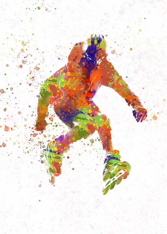 Poster watercolor skater