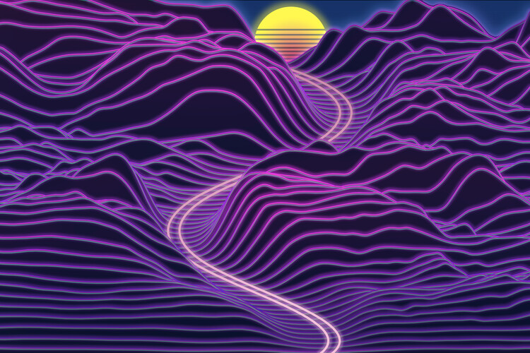 Poster Neon Sunrise