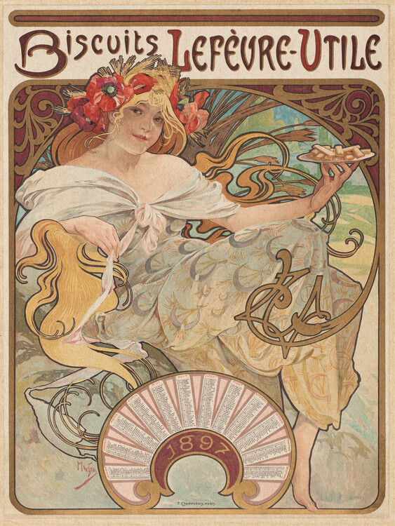 Canvas Print Biscuits Champagne-Lefèvre-Utile (1896)