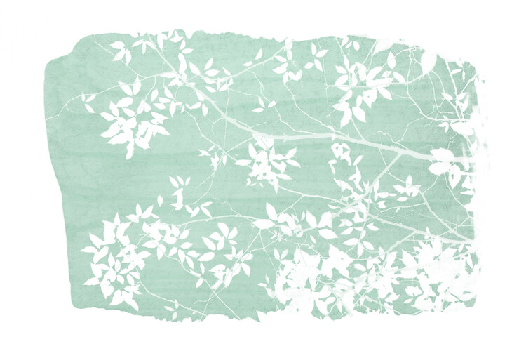 Poster Teal Botanical Silhouette