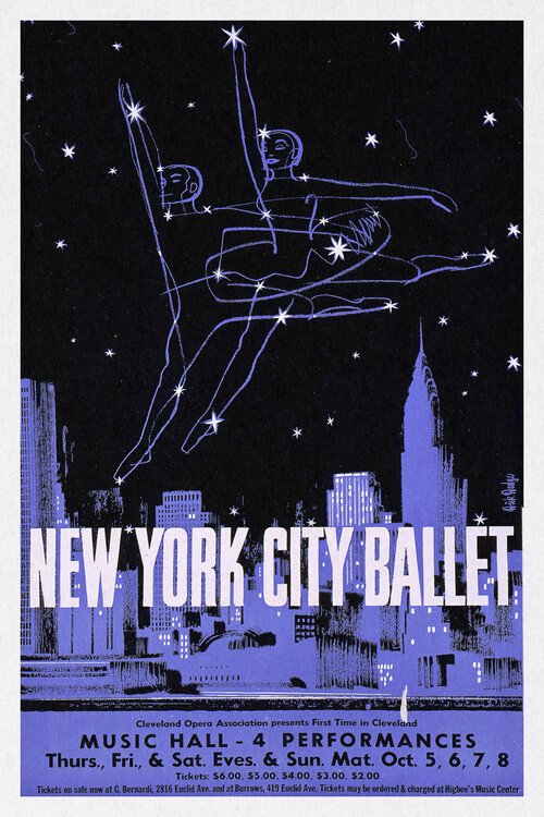 Poster New York City Ballet, 1960