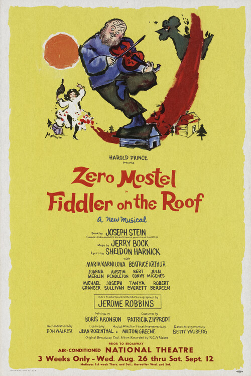 Canvas Print Fiddler on the Roof, 1964 (Vintage Theatre Production)