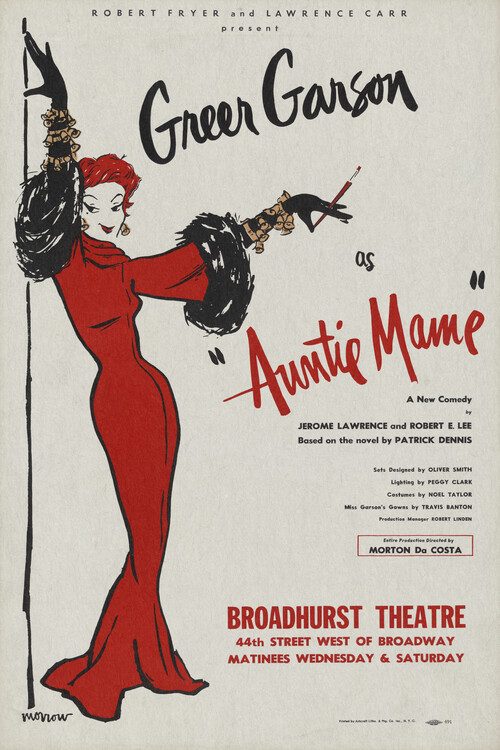 Poster Greer Garson as 'Auntie Mame' (Vintage Theatre Production)