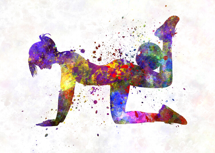 Juliste Fitness in watercolor