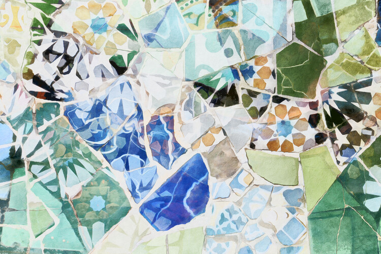 Poster Mosaic of Barcelona 07