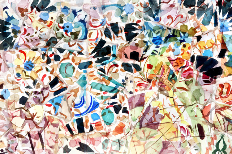 Poster Mosaic of Barcelona 06