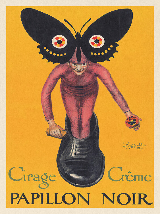 Levně Plakát, Obraz - Papillon Noir, Leonetto Cappiello, 30 × 40 cm