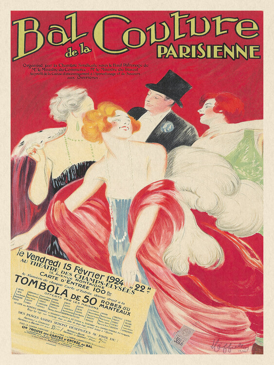 Levně Plakát, Obraz - Couture Parisienne Ball, Leonetto Cappiello, 30 × 40 cm