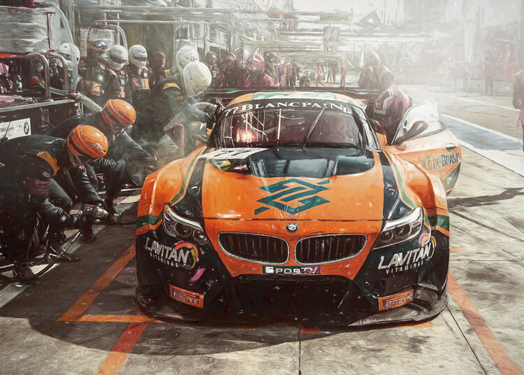 Poster Watercolor sports car