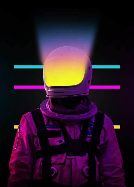 Poster Helmet Beautiful Rainbow