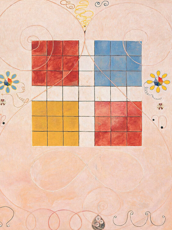 Poster The 10 Largest No.10 (Pink Abstract) - Hilma af Klint