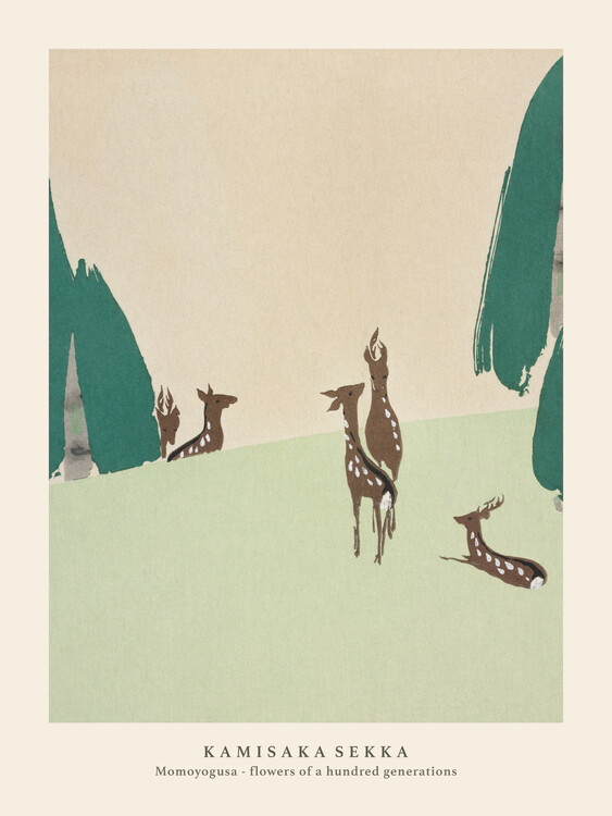 Poster Deer (Special Edition Japandi Vintage) - Kamisaka Sekka
