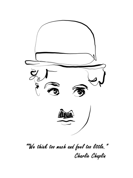 Poster Charlie line drawing