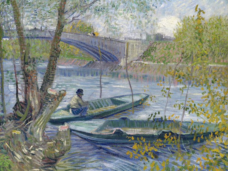 Poster Fishing in spring the Pont de Clichy (1887)