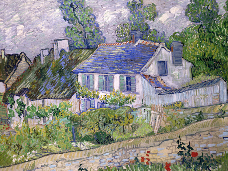 Canvas Print Houses at Auvers