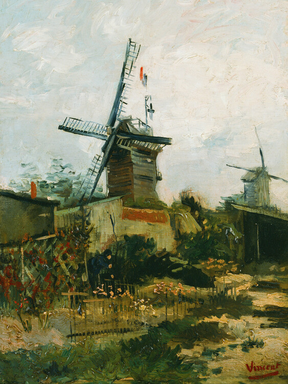 Poster Windmills on Montmartre