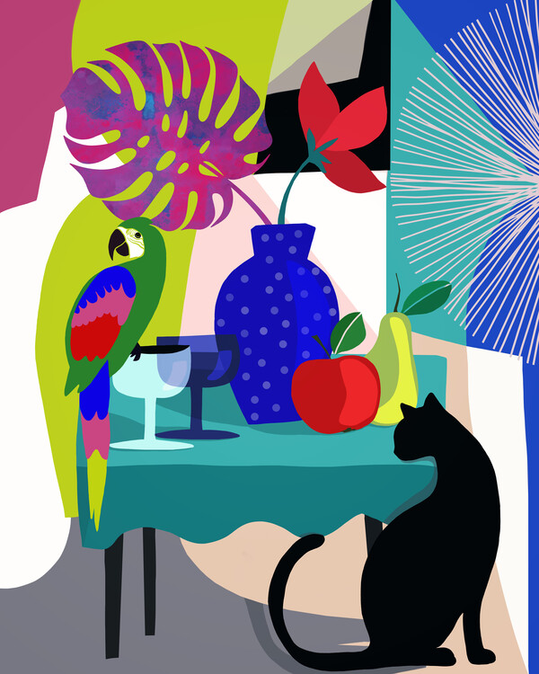 Canvas Print Chat Noir