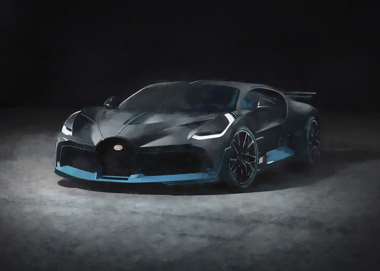 Juliste Watercolor sports car