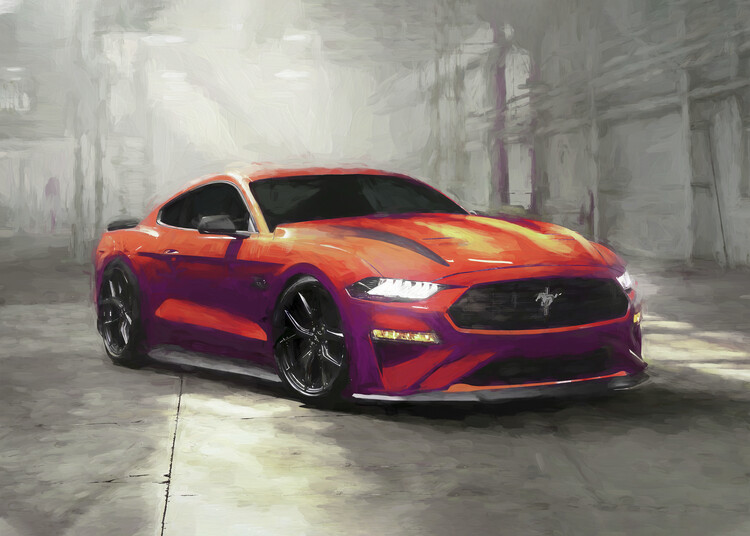 Juliste Watercolor sports car