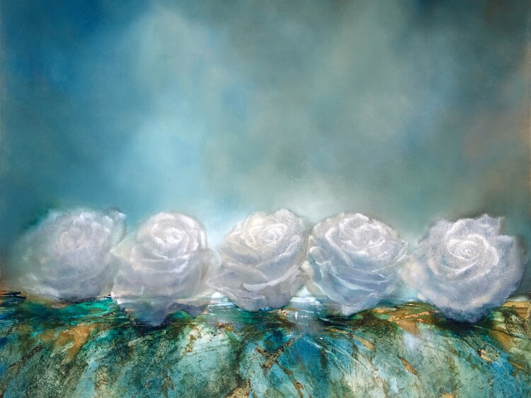 Poster snow roses