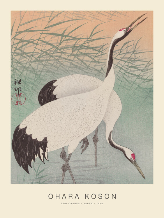Poster Two Cranes (Special Edition) - Ohara Koson