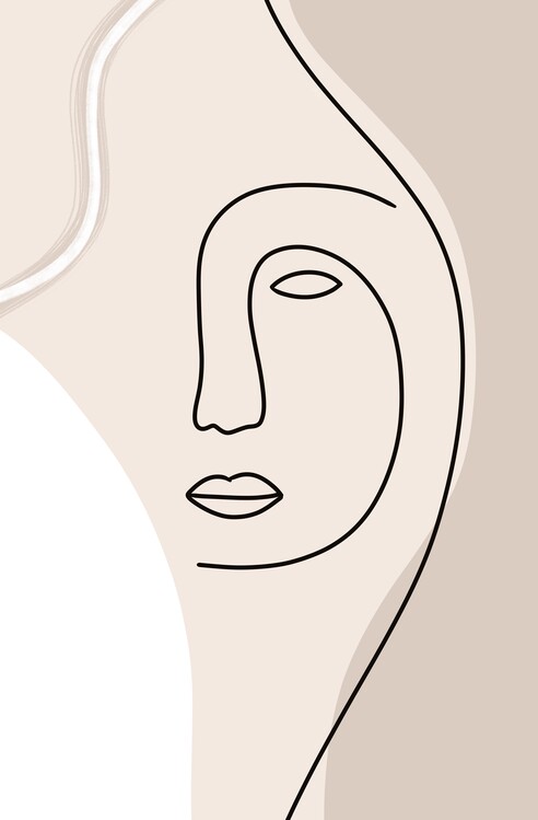 Poster Line art face #2
