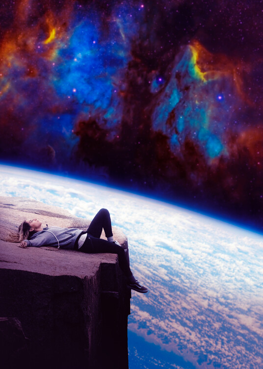 Poster Relax on the cliffs