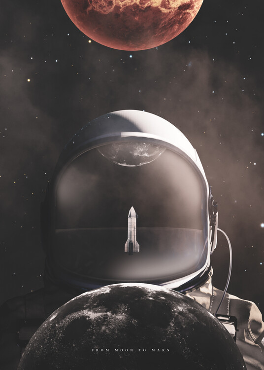 Плакат From moon to mars