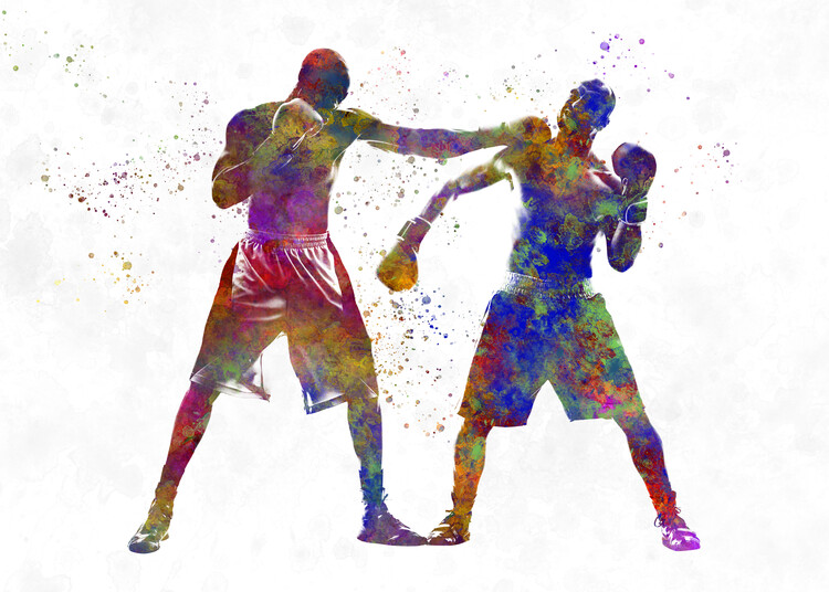 Juliste watercolor boxer
