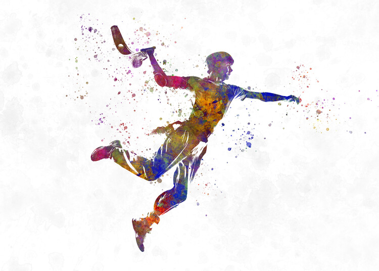 Juliste Basque ball in watercolor