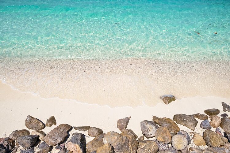 Poster Sea, Sand And Rocks