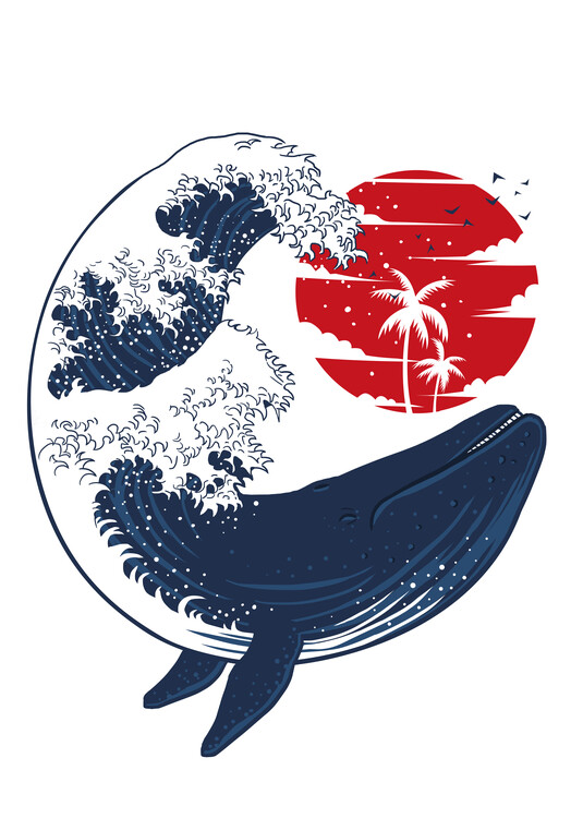 Plakát Whale Wave