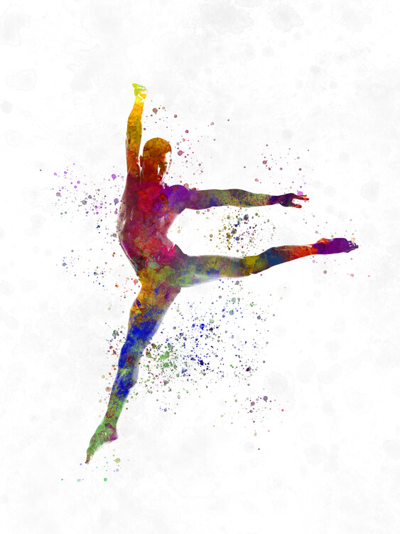 Juliste Contemporary dance in watercolor