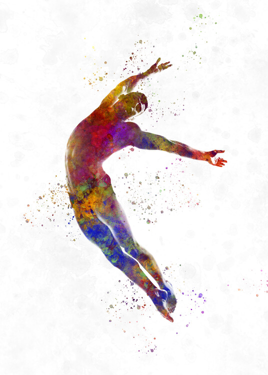 Juliste Contemporary dance in watercolor