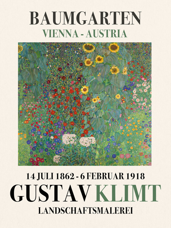 Poster Sunflower Garden (Special Edition Landscape) - Gustav Klimt