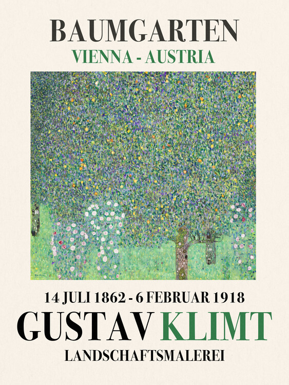 Poster Rosebushes Beneath the Trees (Special Edition Landscape)