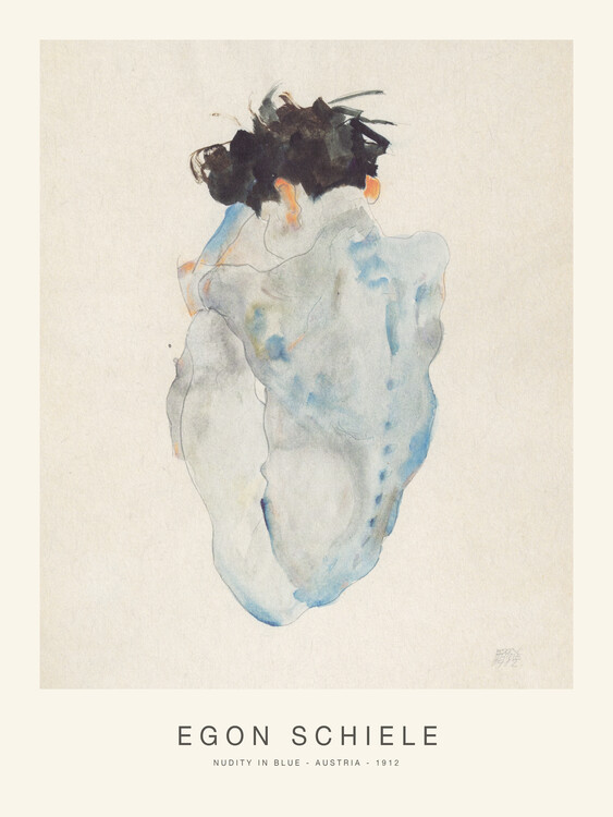 Poster Nudity in Blue (Special Edition Nude) - Egon Schiele