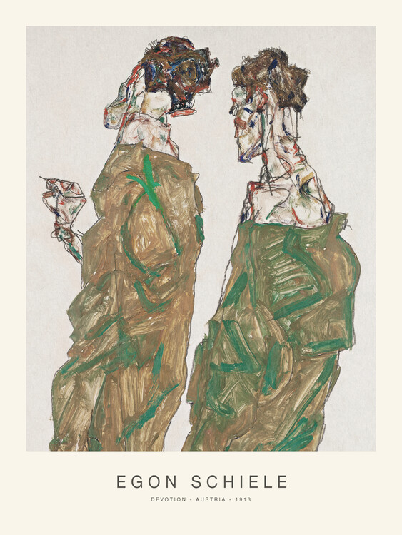 Poster Devotion (Special Edition Male Portrait) - Egon Schiele