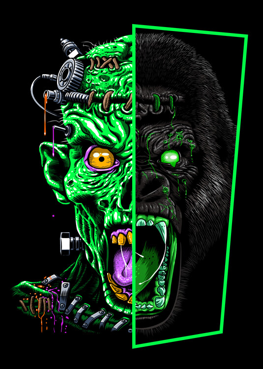 Poster Zombie vs Gorilla