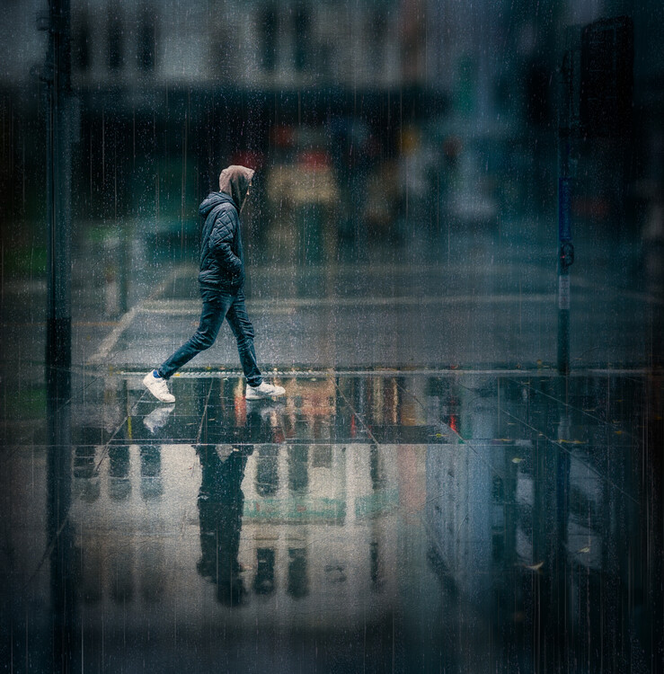 Levně Plakát, Obraz - Rain, David Chiodo, 40 × 40 cm