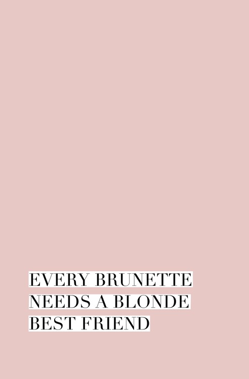 Плакат Every brunette needs a blonde best friend