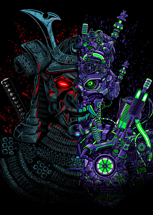 Poster Samurai vs Robot