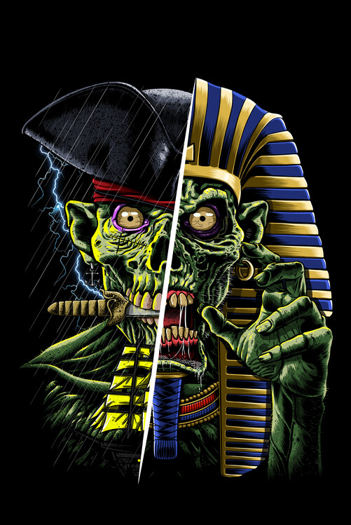 Poster zombie pirate vs zombie pharaon