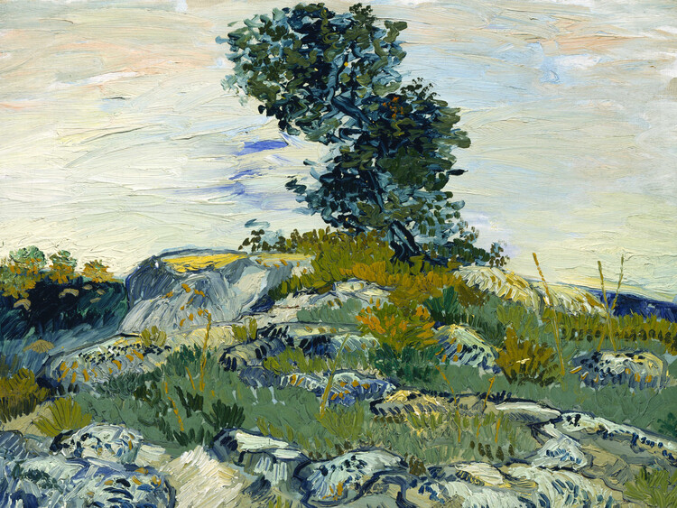Poster The Rocks with Oak tree (1888)