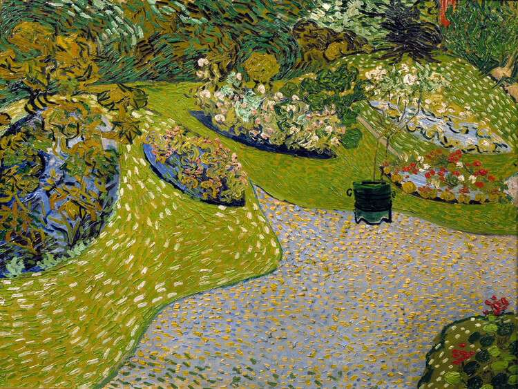 Poster Green Garden at Auvers (Vintage Landscape) - Vincent van Gogh