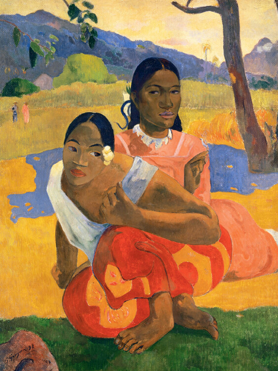 Canvas Print Two Tahitian Women, When will you marry